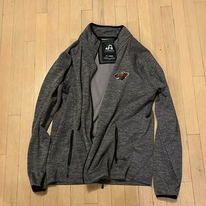 Men’s XL Gray Minnesota Wild Zip Up Jacket